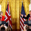 Eine besondere Beziehung: Theresa May (l.). zu Besuch bei Donald Trump.