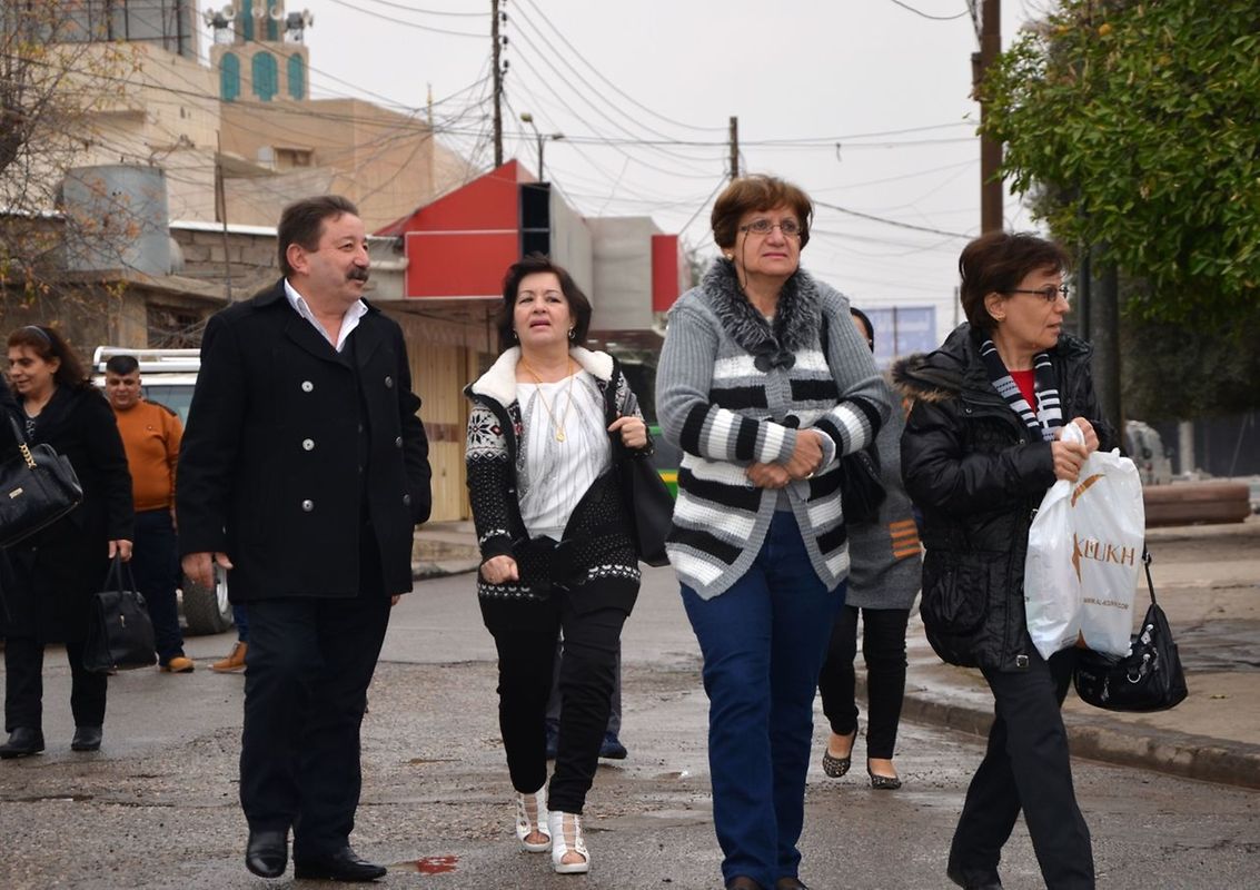 Hunderte Christen haben an der Messe teilgenommen.
