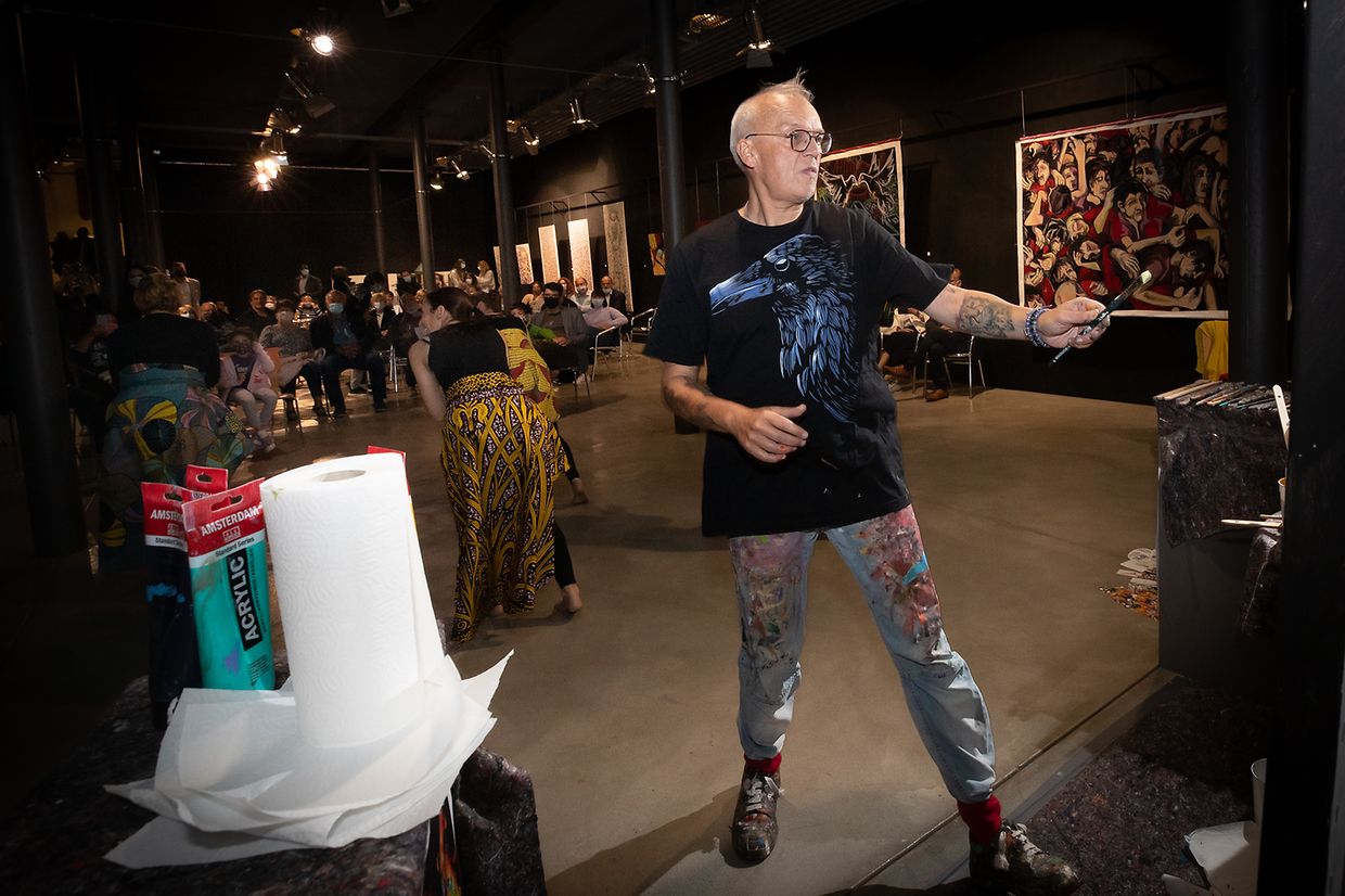 Action Painting Marco Weiten - espace H2O - Differdange -  - 24/09/2020 - photo: claude piscitelli