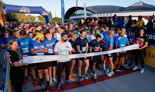 Runners at the ready at the start of the annual LuxTimes Business Run on Thursday