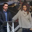 Widower of murder Labour MP Jo Cox, Brendan Cox (L), speaks at an event to celebrate Jo Cox's life in Trafalgar Square, central London, on June 22, 2016, on what would have been Jo's 42nd birthday. 
Murdered British MP Jo Cox's family marked what would have been her 42nd birthday on June 22 with a river tribute and a rally in London on the eve of Britain's European Union referendum. The commemoration in the city's central Trafalgar Square was set to be matched with similar events taking place in cities around the world, among them Beirut, Nairobi, New York and Paris.
 / AFP PHOTO / JUSTIN TALLIS