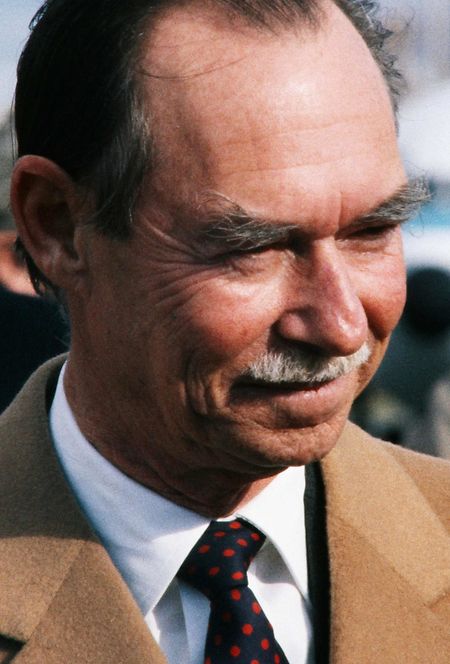 Jean im November 1985 während eines Besuchs des jordanischen Königs Hussein in Luxemburg.
