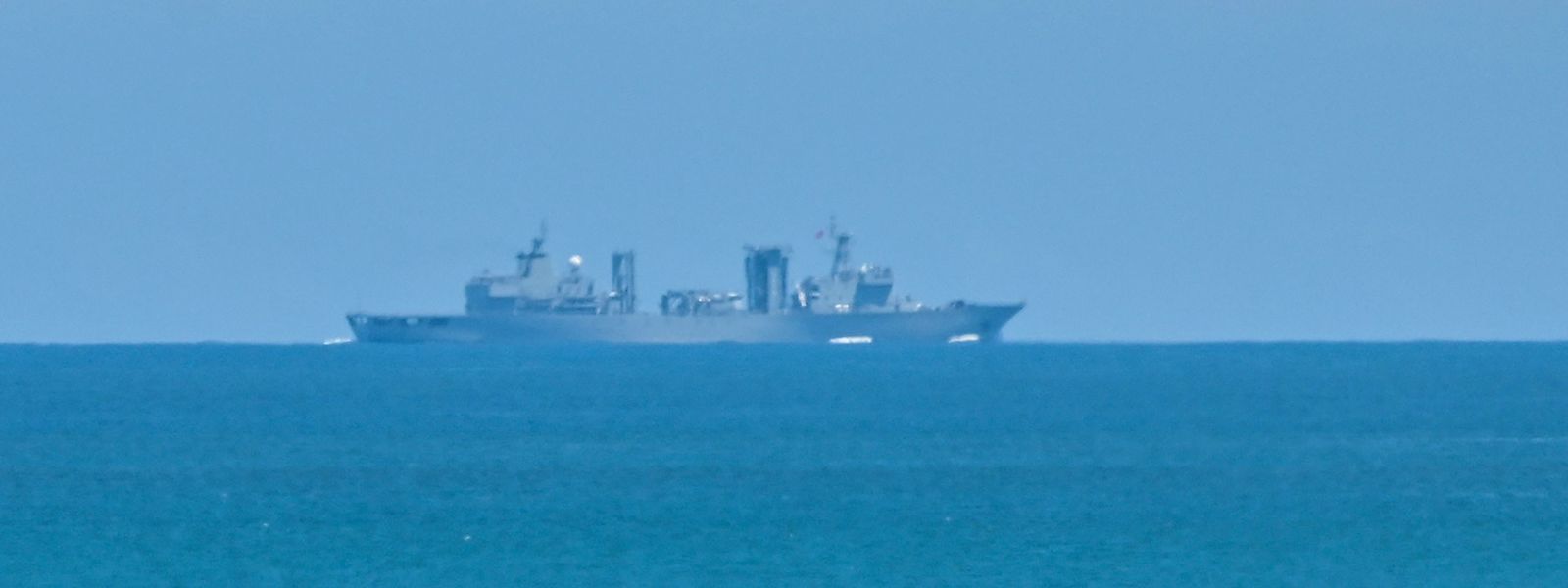Un vaisseau militaire chinois aux larges des côtes de Taïwan.