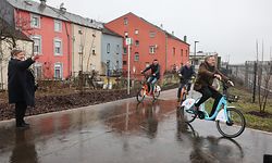 Lokales, Inauguration du nouveau tronçon Differdange-Niederkorn de la piste cyclable PC8.Foto: Gerry Huberty/Luxemburger Wort