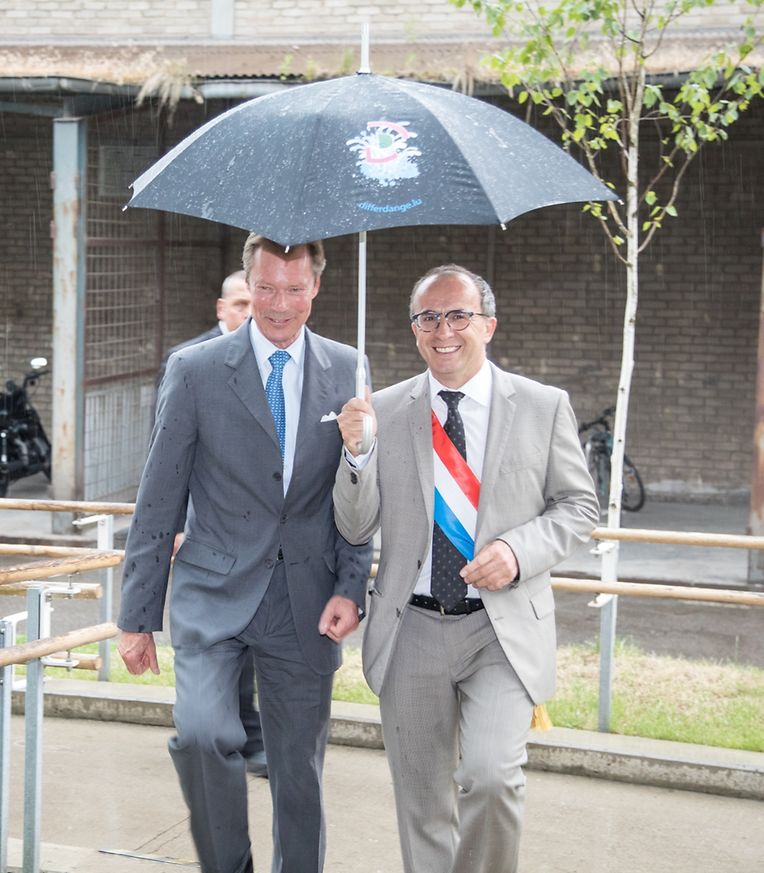 Großherzog Henri zu Gast im Creative Hub 1535° in Differdingen.