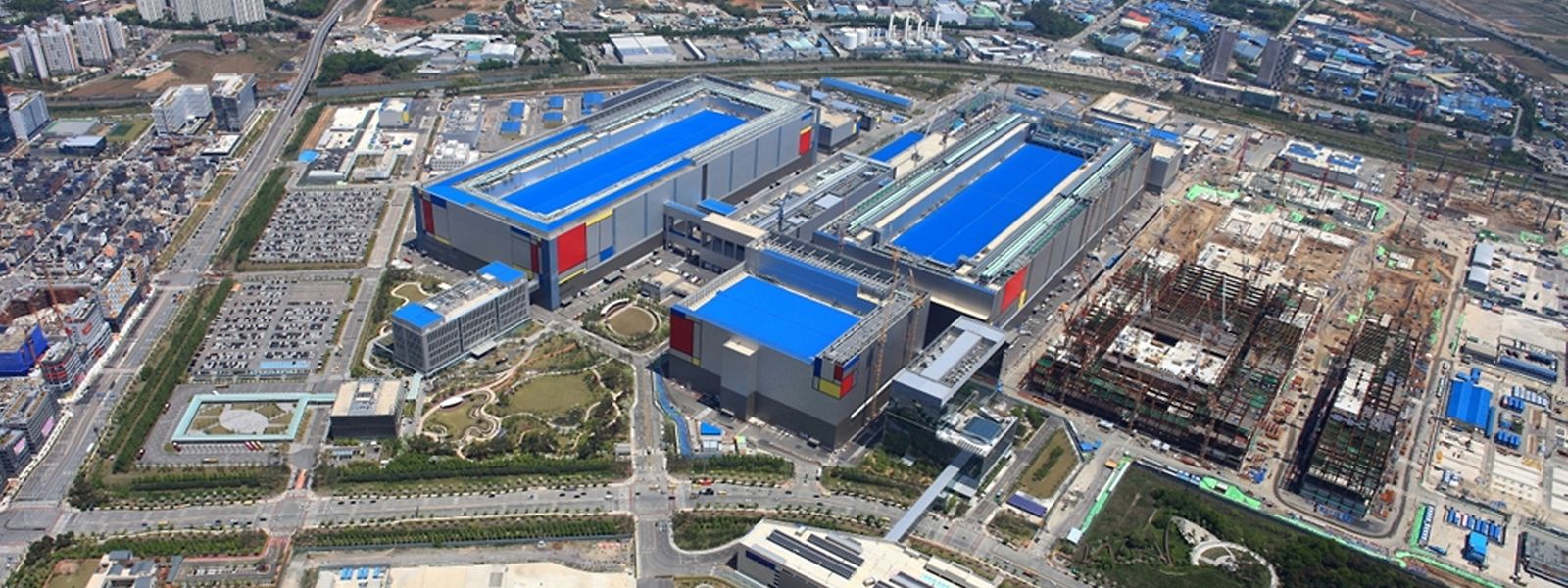 Der 2,9 Millionen Quadratmeter großen Campus im südkoreanischen Pyeongtaek ist wahrscheinlich das größte Zentrum der Chip-Herstellung weltweit.