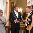 (de g. à dr.)  S.A.R. la Grande-Duchesse ; S.A.R. le Grand-Duc ;  Sauli Niinistö, président de la république de Finlande ; Jenni Haukio, première dame ;