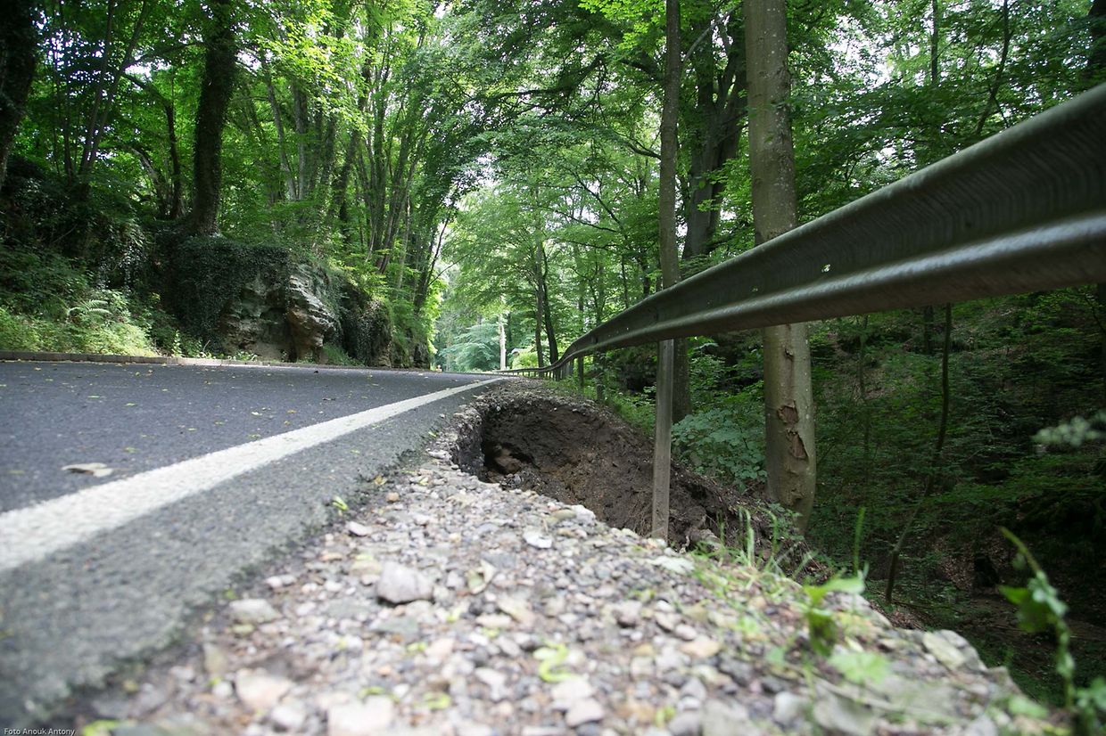 4.6.2018 Luxembourg, Berdorf, erdrutsch nach Hochwasser photo Anouk Antony