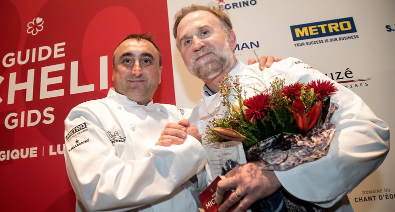 Panorama , WO Fr. , Neue Sterne Guide Michelin 2018 , Gent , Horeca , Sternenfeier Guide Michelin 2018 , vlnr Christophe Quentin , Cyril Molard , Foto: Guy Jallay/Luxemburger Wort