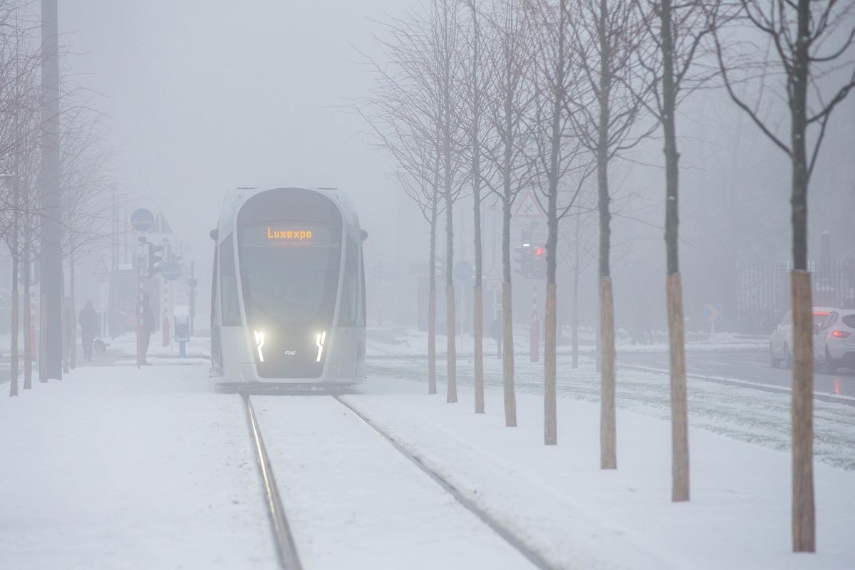 Wintereinbruch in der Hauptstadt. 