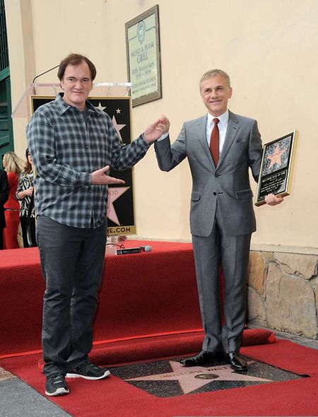 Christoph Waltz, hier mit Regisseur Quentin Tarantino, erhielt am 1. Dezember seinen Stern auf dem Hollywood Walk of Fame.