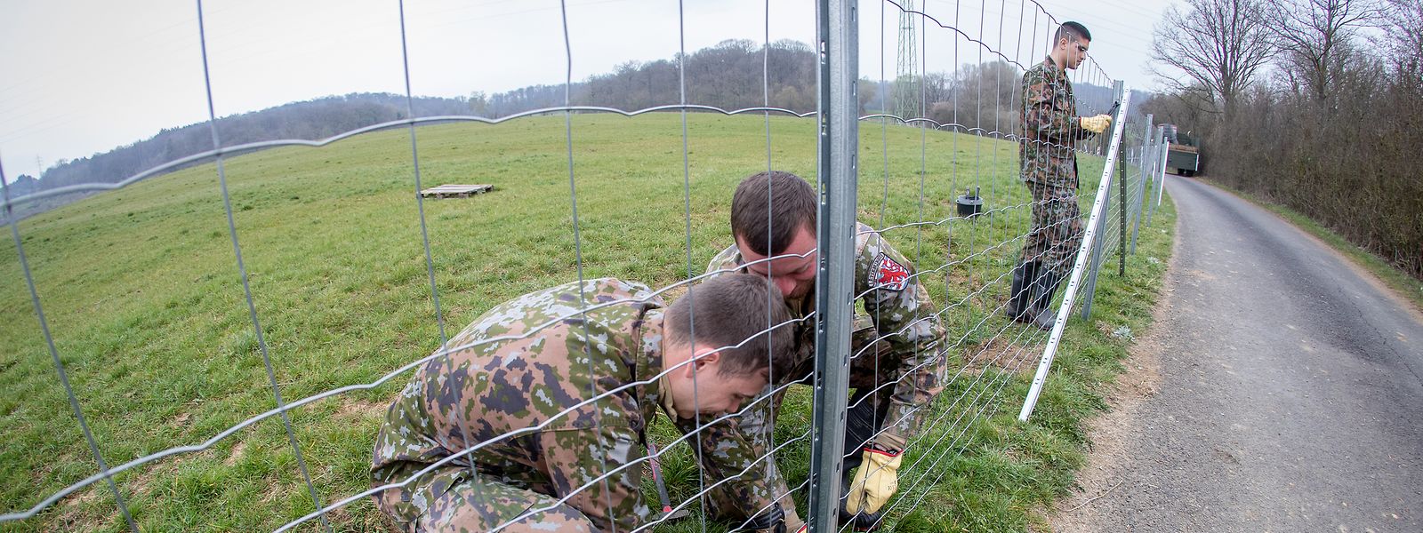 Ein Kilometer Zaun ist bisher geschafft, acht sollen es insgesamt werden.