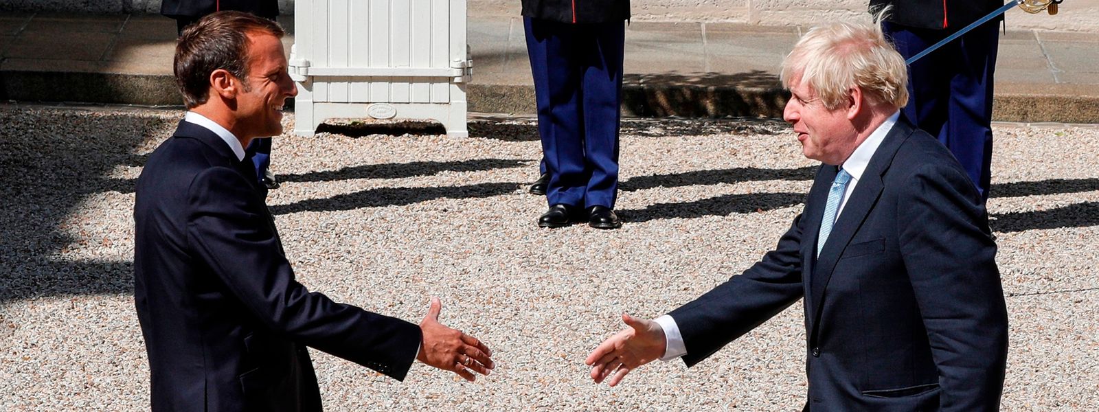 Le Président Emmanuel Macron a reçu ce jeudi le Premier ministre britannique Boris Johnson au palais de l'Elysée.