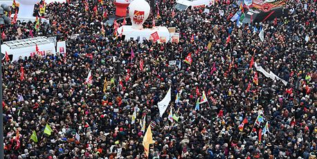 French protesters take to streets as pension bill nears showdown - Vimarsana News