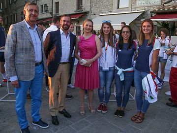 Empfang in San Marino: Ganz unter sich