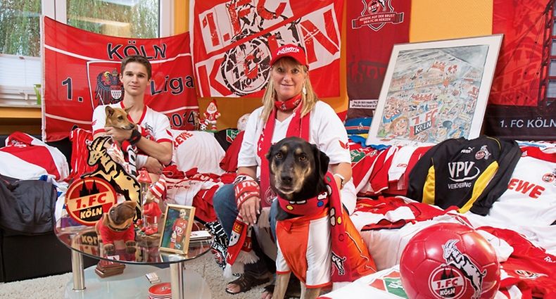 Fussballfan FC Köln,Chantal de Boger et Scott,Foto:Gerry Huberty