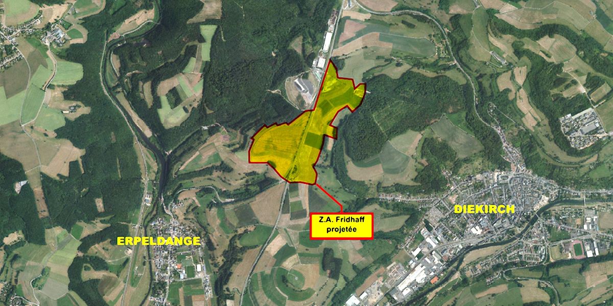 45 Hektar direkt an der B7: Die neue Zano-Gewerbezone ist durchaus attraktiv.