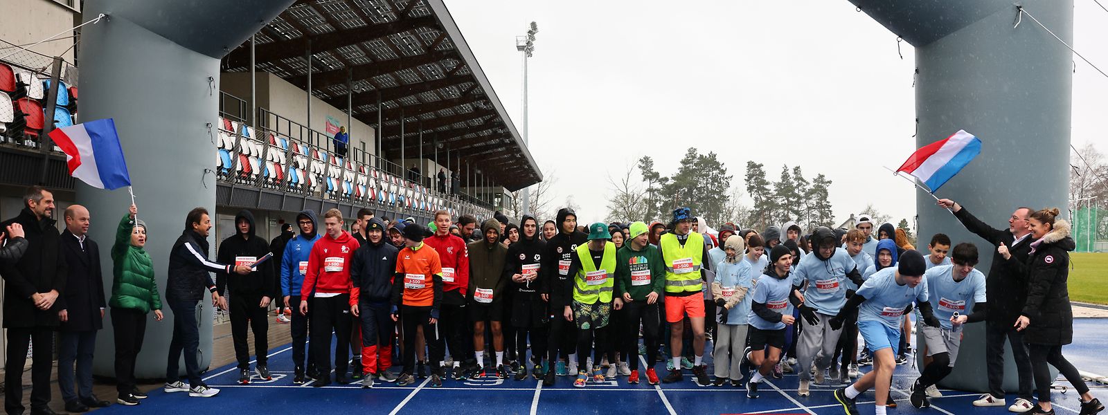 150 élèves du Sportlycée et du lycée Vauban ont participé à une course amicale.