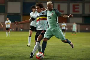 Football Soccer - Portugal v Belgium - International friendly match -Magalhaes Pessoa stadium, Leiria, Portugal - 29/03/16. Portugal's Ricardo Quaresma (R) and Belgium's Alex Witsel in action. REUTERS/Rafael Marchante