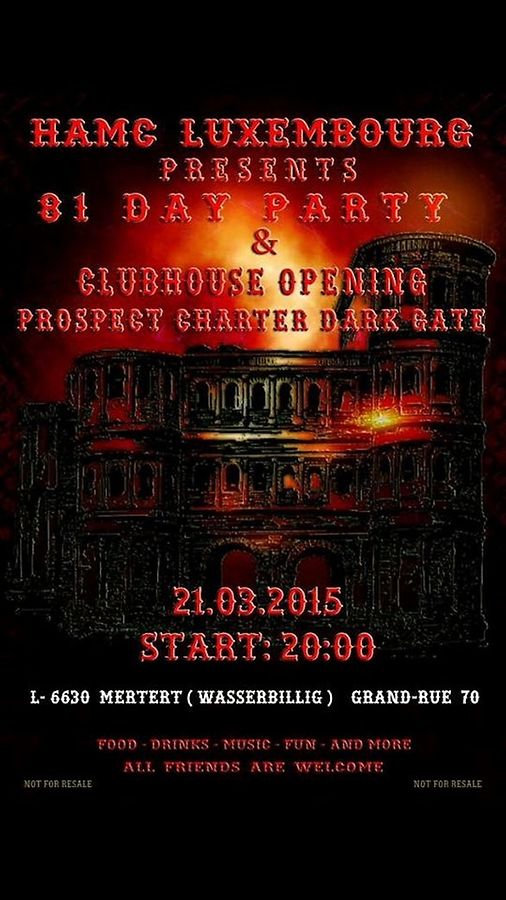 Einladung zur Eröffnung der Clublokals in Wasserbillig.