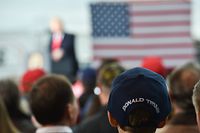 US President Donald Trump speaks at a campaign rally at the Huntington Tri-State Airport, on November 2, 2018, in Huntington, West Virginia. (Photo by Nicholas Kamm / AFP)