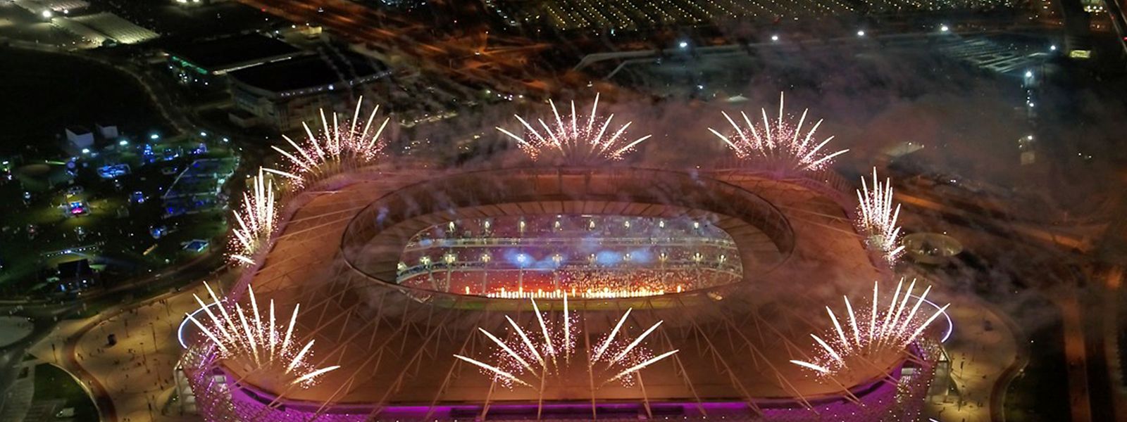 Une vue aérienne du al-Thumama Stadium de Doha. 