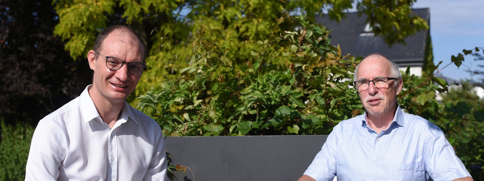 Alexis Lion und Charles Delagardelle (r.) weisen auf die aktuellen Probleme des Gesundheitssports hin.