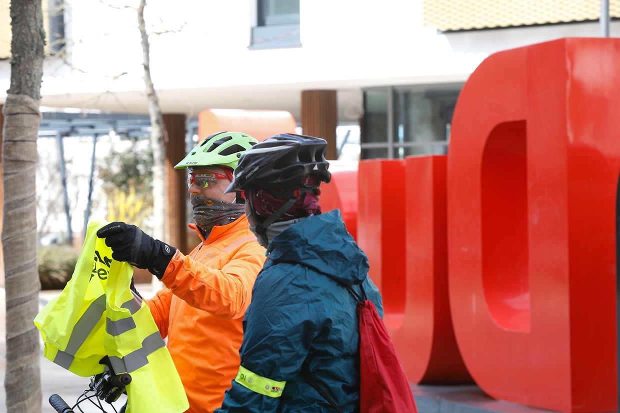 Die Fahrradfahrer demonstrierten am Samstag in Düdelingen für mehr sanfte Mobilität im öffentlichen Raum.