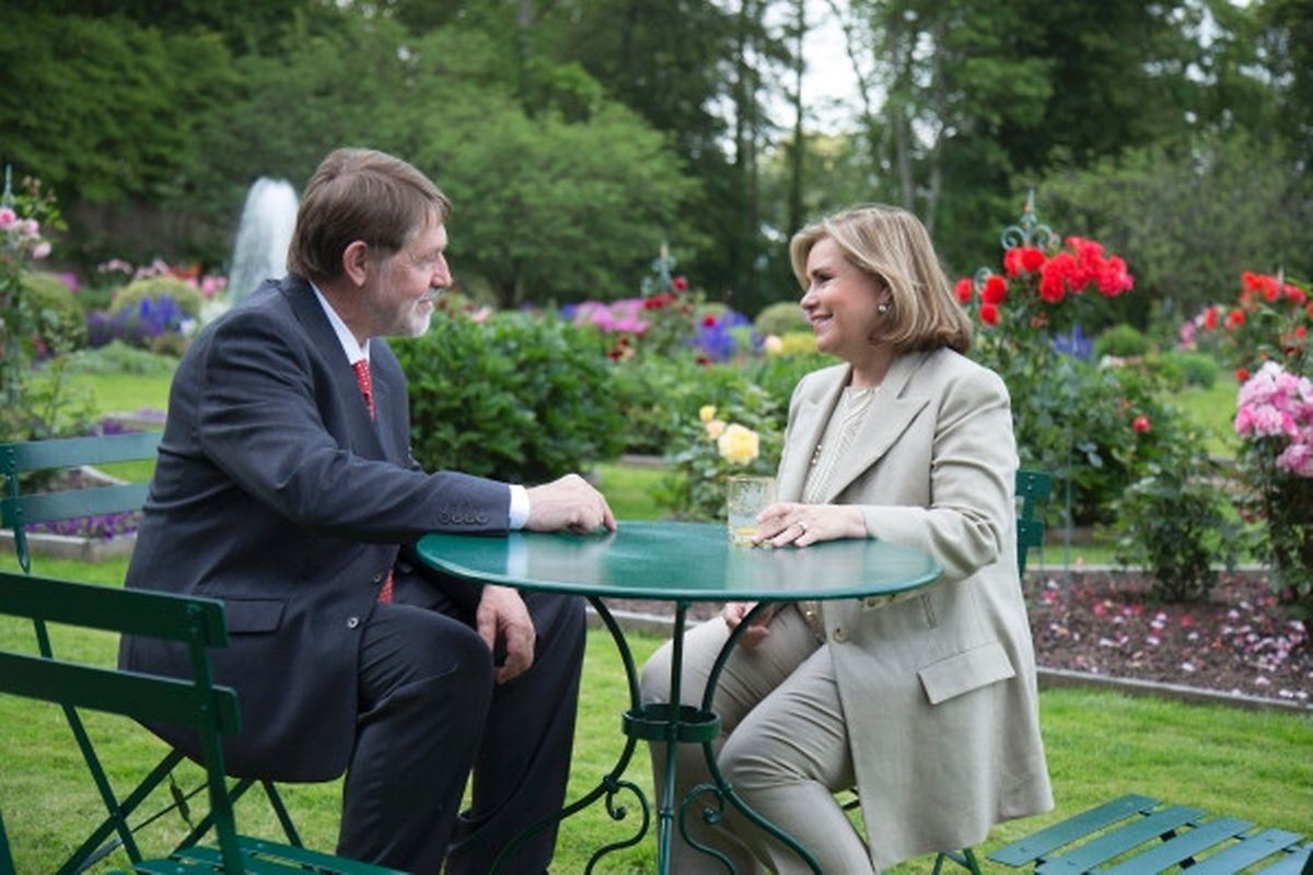 Garden Party der großherzoglichen Familie auf Schloss Berg.