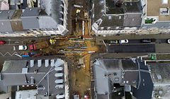 Lokales,Strassenbauarbeiten Kreuzung Zénon Bernard/Rue Dicks-Esch/Alzette. Foto: Gerry Huberty/Luxemburger Wort