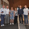 2023-07-22 Konveniat 1eD1 / visite du Centre National de Jeux de Quilles dans la rue Pierre Hamer à Pétange / d.g.à dr.: Albert Petesch, Alex Bodry, Pierre Mellina (ancien bourgmestre de la Commune de Pétange), Danielle Wewer-Wirtz, Marie-Anne Stammet-Pelt, Georges Bemtgen, René Thill, René Oestreicher (collection: Georges BEMTGEN)