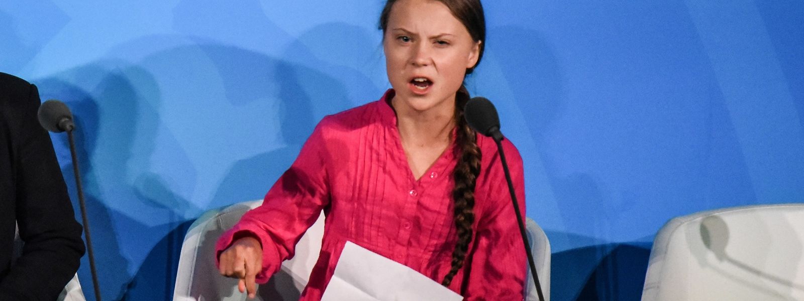 Aktivistin Greta Thunberg während ihrer Rede beim Gipfel.