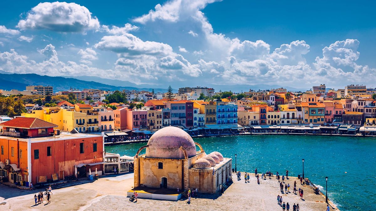 The colourful town of Chania, once part of the Venetian empire