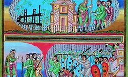 Das Evangeliar von Echternach (Codex aureus) wurde zwischen 1030 und 1050 in der Benediktinerabtei von Echternach geschaffen.