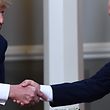 (FILES) In this file photo taken on July 16, 2018, US President Donald Trump (L) and Russian President Vladimir Putin shake hands ahead a meeting in Helsinki.
Trump said on July 19, 2018, he was looking forward to a "second meeting" with Putin after what he called the "great success" of their summit in Helsinki. "The Summit with Russia was a great success, except with the real enemy of the people, the Fake News Media," tweeted Trump, who has come under fire at home for what many saw as his unsettling embrace of the strongman Russian leader.
 / AFP PHOTO / Brendan Smialowski