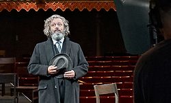 LONDON, ENGLAND - SEPTEMBER 14:  Michael Sheen attends rehearsals for 'Faith Healer' on September 14, 2020 in London, United Kingdom. The 'In Camera' production is streaming live directly from the iconic Old Vic stage until Saturday, September 19. (Photo by Manuel Harlan - The Old Vic/The Old Vic via Getty Images)