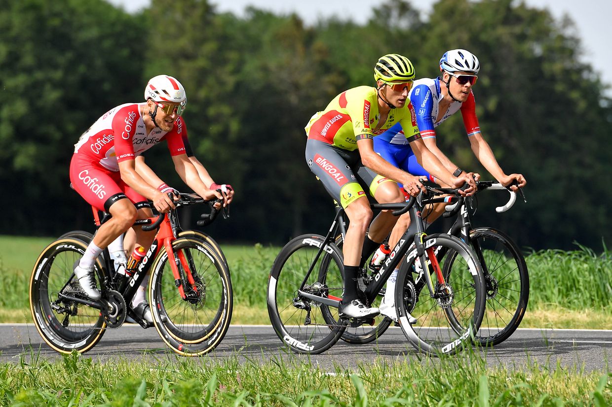Jempy Drucker (Cofidis), Tom Wirtgen (Bingoal-WB) und Kevin Geniets (Groupama-FDJ).