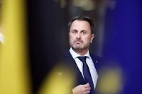 Luxembourg's Prime Minister Xavier Bettel arrives for the second day of a EU leaders Summit at The European Council Building in Brussels on October 21, 2022. (Photo by Kenzo TRIBOUILLARD / AFP)