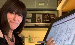Die Animatorin Tanja Majerus bei der Arbeit zur diesjährigen Halloween-Folge der Simpsons.