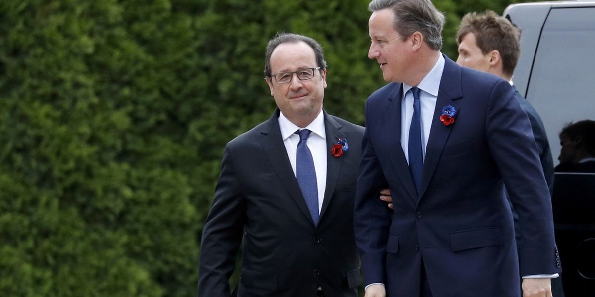 François Hollande et David Cameron, aux cérémonies du centenaire de la Bataille de la Somme, ce vendredi 1er juillet