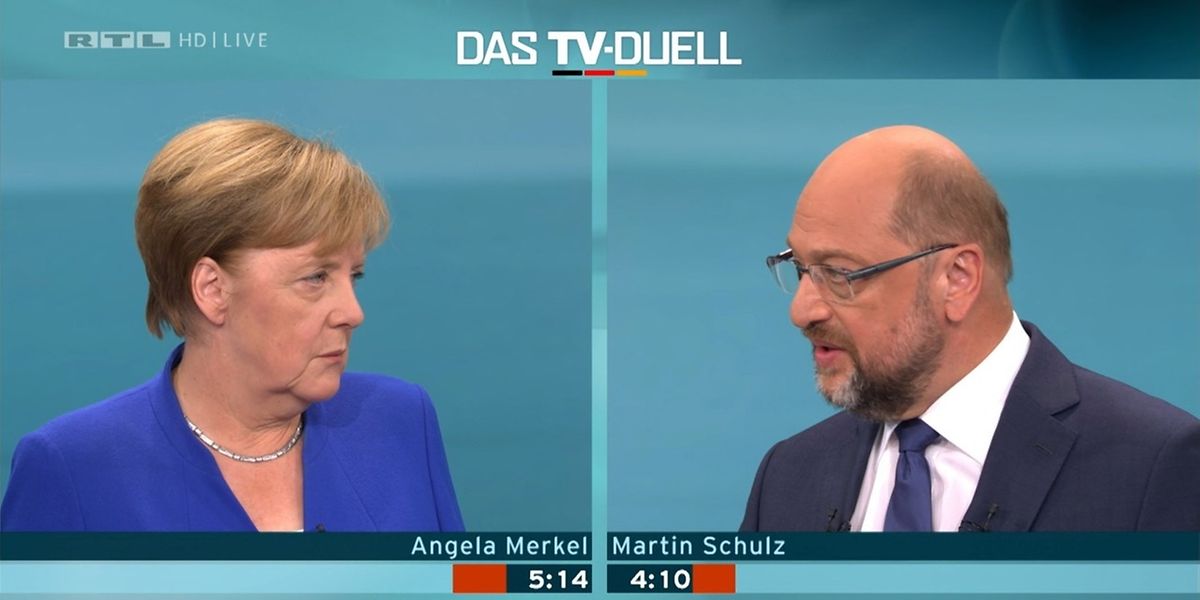 Diesmal punktet Merkel gegen Schulz.