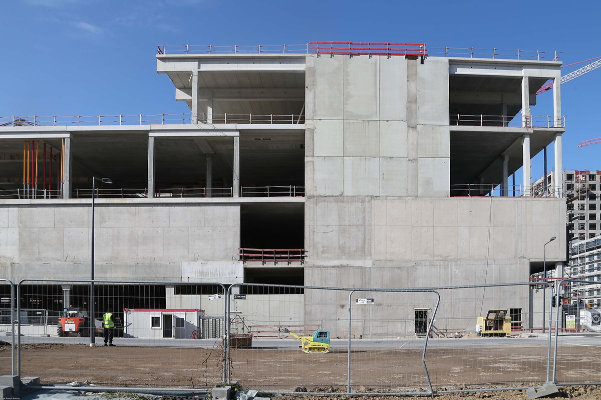23.8.2017 Luxembourg, Gasperich,  chantier Gasperich ban, Bauarbeiten, Auchan  photo Anouk Antony