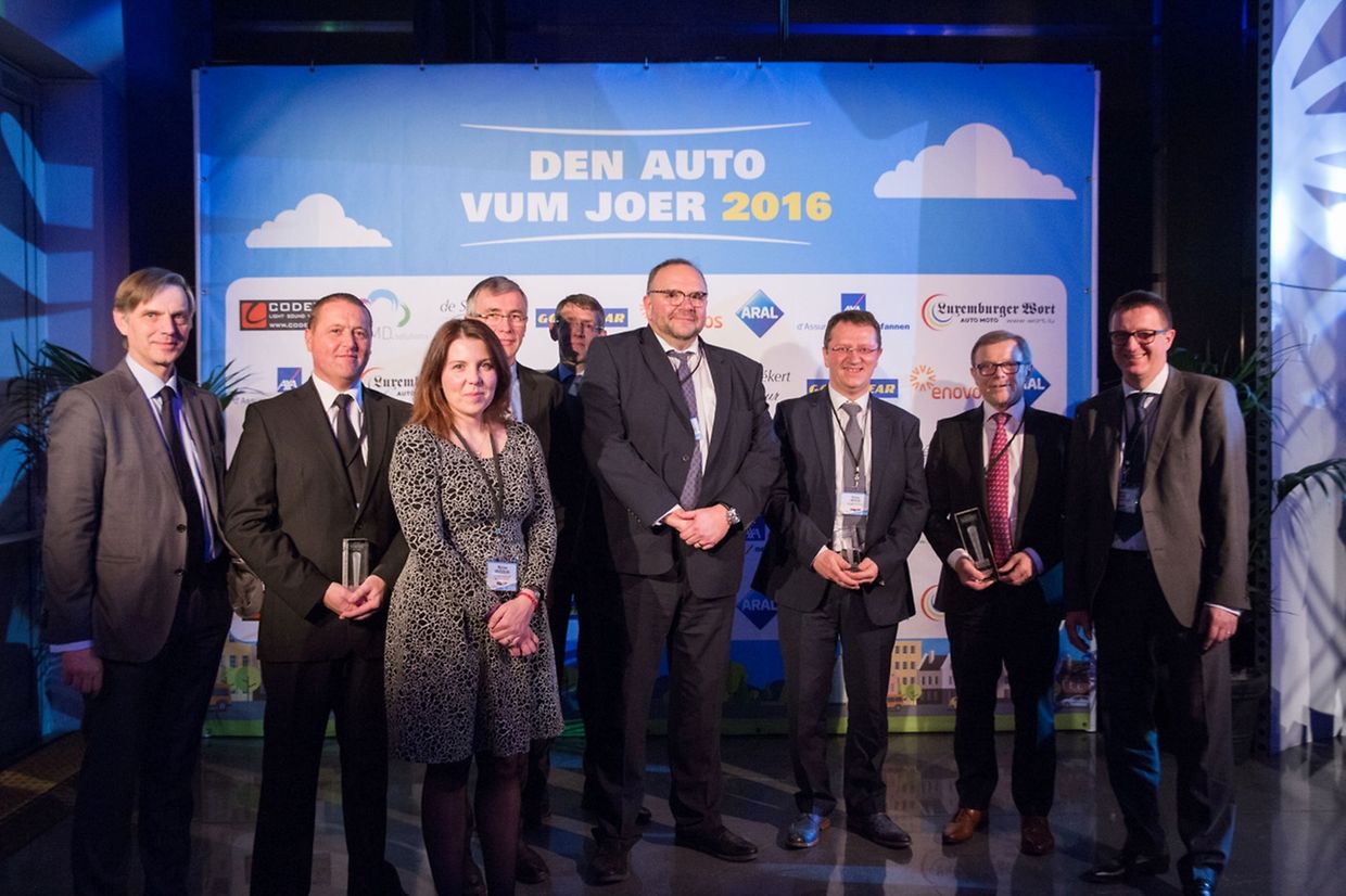 Paul Peckels, Marc Muller, Myriam Muzzolini, Romain Hoffmann, Christophe Weerts, Aleex Stoffel, Rainer Meyer, Jean-Pierre Graas et Robert Hever.