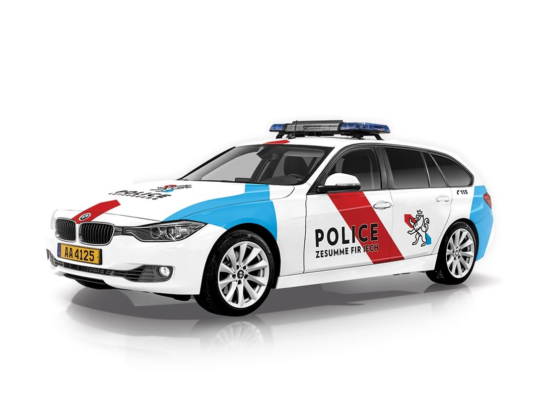 Die offizielle Präsentation der Polizei.
