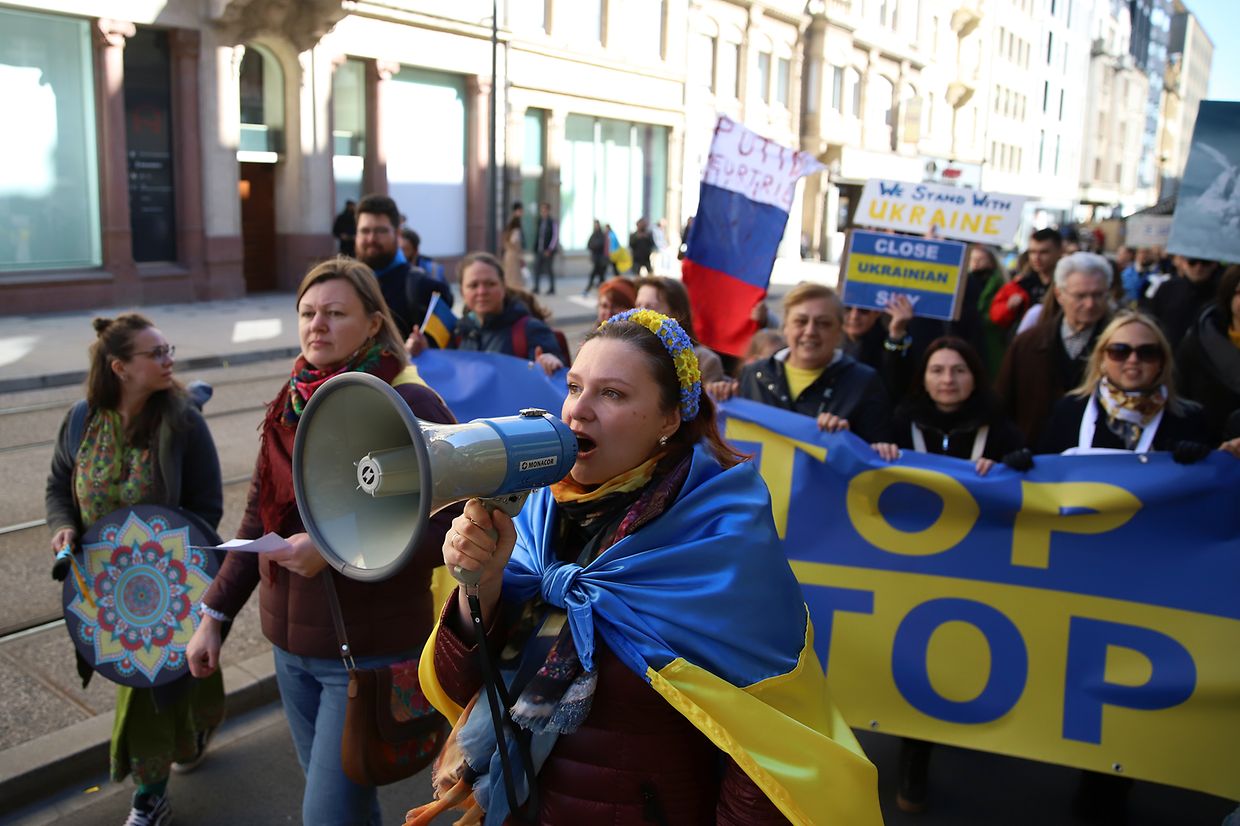 Foi a segunda vez que foi organizada uma manifestação anti-guerra na capital do Luxemburgo.