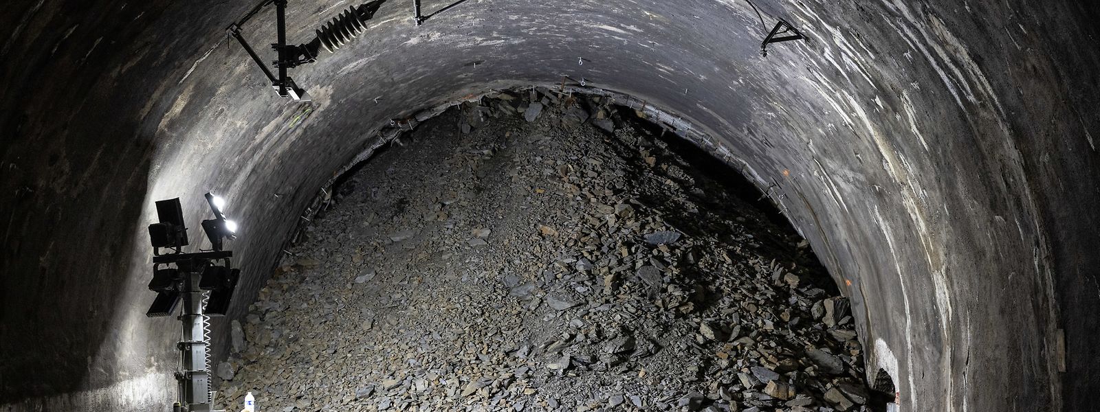 Le tunnel s'est effondré sur une longueur de quatre mètres. 