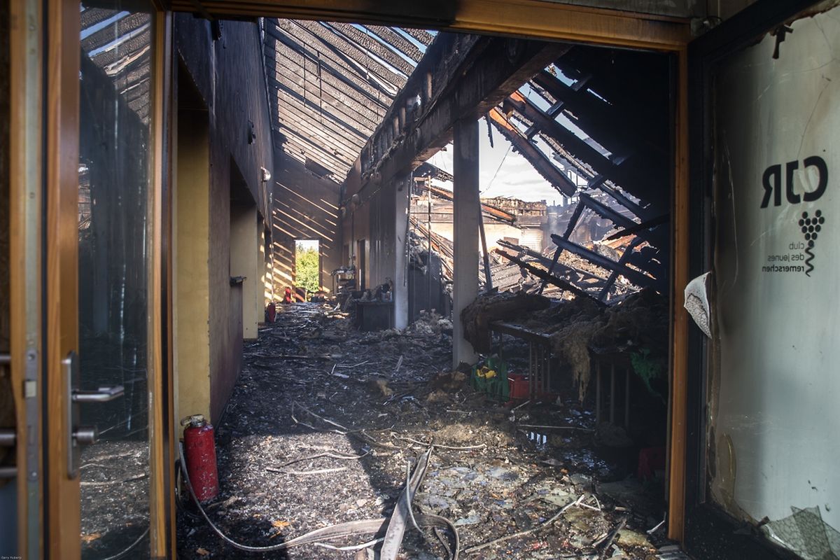 Das Jugendhaus in Remerschen - im früheren Energiepark-Gebäude - wurde am Sonntag zum Raub der Flammen. 