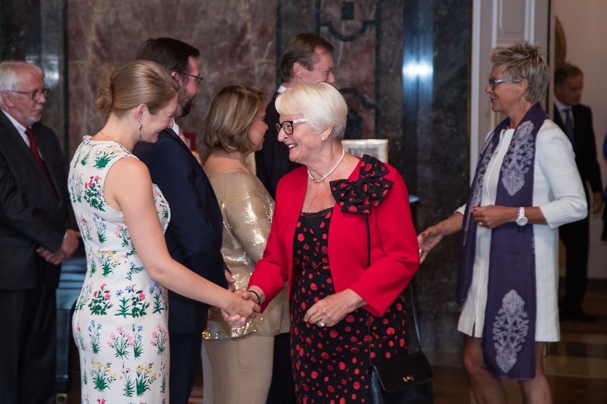 La grande-duchesse héritière Stéphanie avec Marie-Josée Jacobs.
