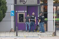 Lok , Osten , Grevenmacher , Supermarche Copal , Sprengung Bancomat BIL , Police Technique , Polizei  Foto:Guy Jallay/Luxemburger Wort