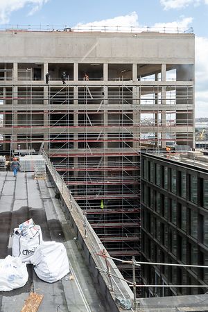 Wo fr , Visite Chantier de la Securite Sociale , rue Mercier , Gare , Foto:Guy Jallay/Luemburger Wort